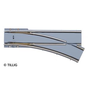 Tillig 87589 Weiche Aspalt/Beton rechts, R250 mm/25°, H0
