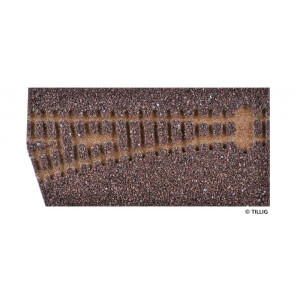 Tillig 86722 Gleisbettung Weiche links 18° (braun), H0m