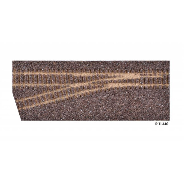 Tillig 86732 Gleisbettung Abzweig links H0/H0m (braun)
