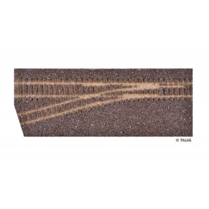 Tillig 86732 Gleisbettung Abzweig links H0/H0m (braun)