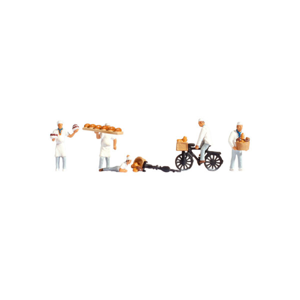 Noch 15053 Bakers, 5 figures + accessories, H0