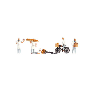 Noch 15053 Bäcker, 5 Figuren + Zubehör, H0