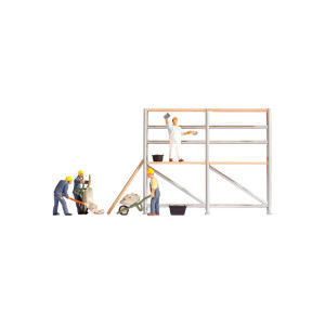Noch 15054 Bricklayers, 4 figures + accessories, H0