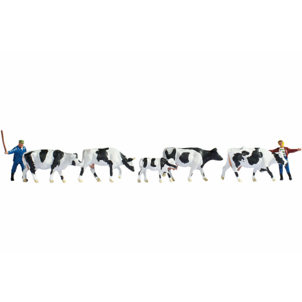 Noch 15724 Drover & Cows, 2 figures + 5 cows, H0