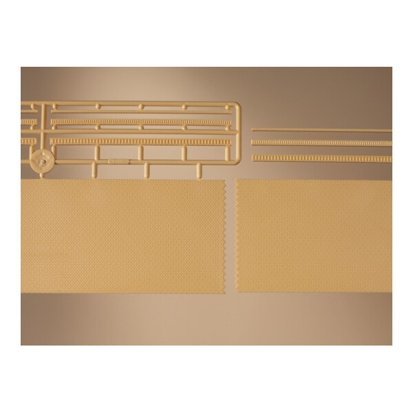 Auhagen 41207 Brick walls with optional decoration yellow, H0