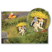 Heki 1809 50 grass tufts yellow-red, 10 mm high