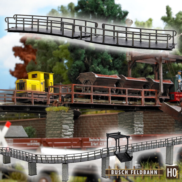Busch 12386 Brücke gebogen, H0f