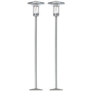 Busch 4141 2 Silver Residential and Park Lamps, H0