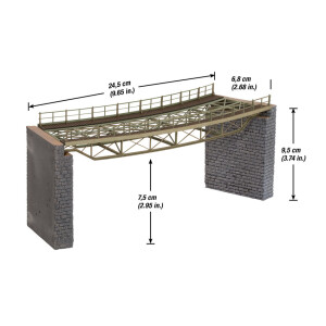 Noch 67026 Bridge Deck, curved, with bridgeheads,...