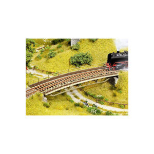 Noch 67026 Bridge Deck, curved, with bridgeheads,...