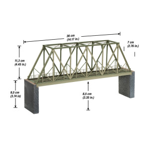 Noch 67029 Truss Girder Bridge, with bridgeheads,...