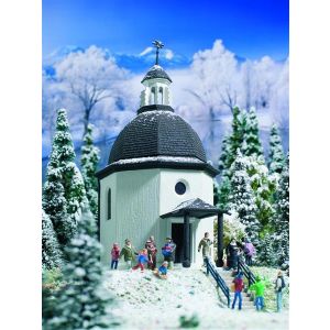 Vollmer 49412 Silent Night Memorial Chapel with lighting, artificial snow, functional kit, Z