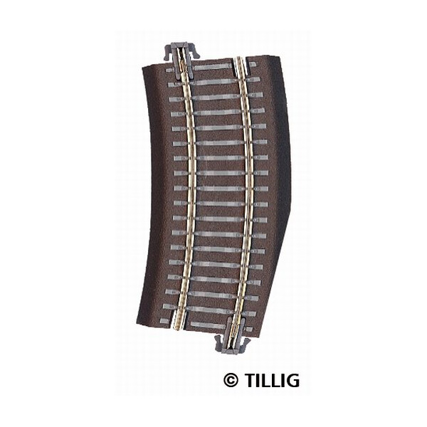 Tillig 83724 Weichenabgang links, R22 - 353 mm/15°, TT