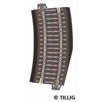 Tillig 83724 Weichenabgang links, R22 - 353 mm/15°, TT