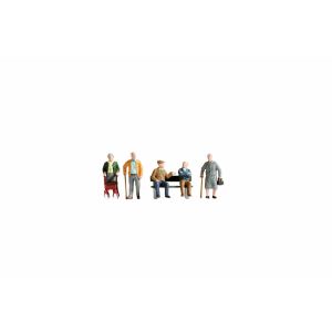 Noch 15551 Senior Citizens, 5 figures, with bench, H0