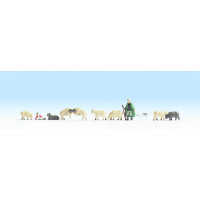 Noch 36750 Shepherd and Sheep, 2 figures + 9 animals, N
