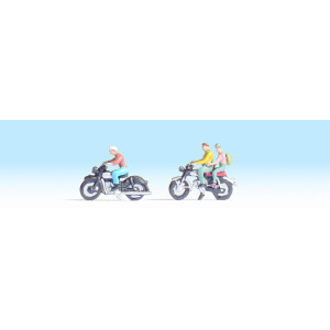 Noch 36904 Motorradfahrer, 3 Figuren mit 2...