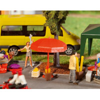 Faller 180910 Parasols, tables, bancs, H0