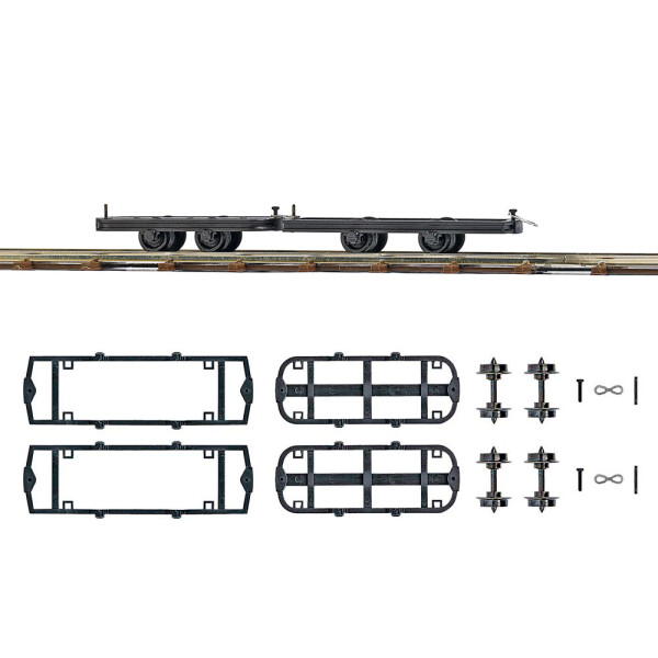 Busch 12295 Two Wagon Undercarriages, H0f