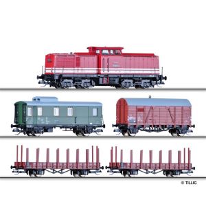 Tillig 01208 Digital-Start-Set: Güterzug mit Modellgleisoval der DR, Epoche IV, TT