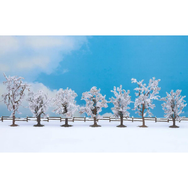 Noch 25075 Winter-Bäume, 7 Stück, 80 - 100 mm hoch, Z - H0