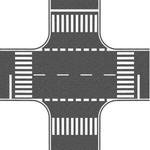 Noch 60712 Kreuzung, Asphalt, H0