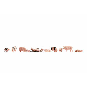 Noch 15712 Schweine, 12 Figuren, H0