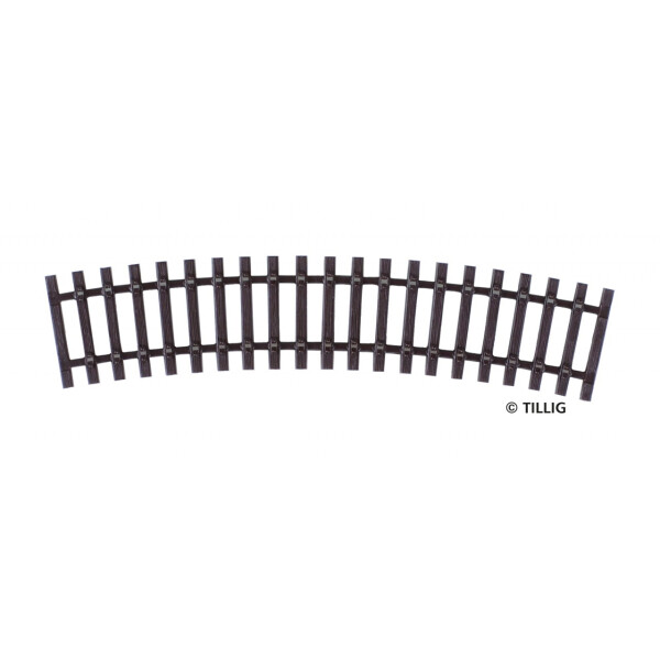 Tillig 82019 Gebogenes Schwellenband R1 - 380 mm/22,5°, H0