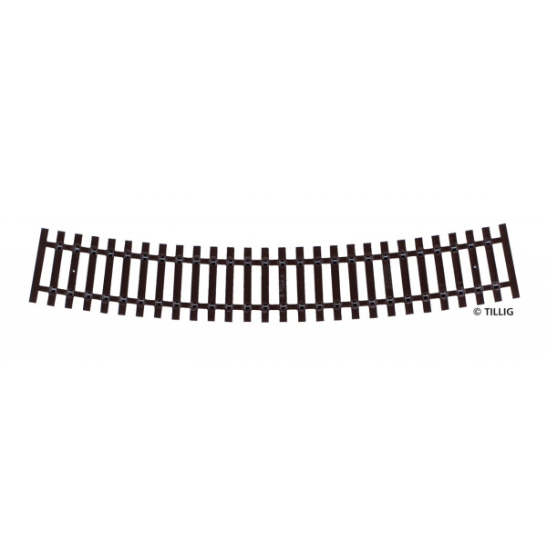 Tillig 82021 Gebogenes Schwellenband R3 - 490 mm/22,5°, H0