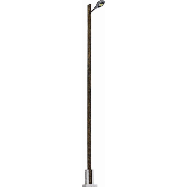Busch 4111 Bahnhofsleuchte mit Holzmast (LBL), gelbes Licht, H0