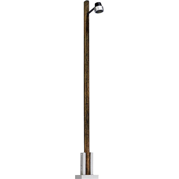 Busch 4135 Topfleuchte mit Holzmast, gelbes Licht, H0