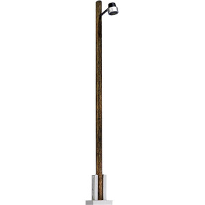 Busch 4135 Topfleuchte mit Holzmast, gelbes Licht, H0