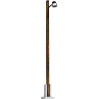 Busch 4135 Topfleuchte mit Holzmast, gelbes Licht, H0