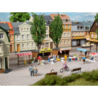 Auhagen 11352 Snack stand and market stalls, H0