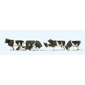 Preiser 10145 Cows, black markings, H0