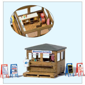 Preiser 17314 Kiosk mit Bootsverleih, Bausatz, H0