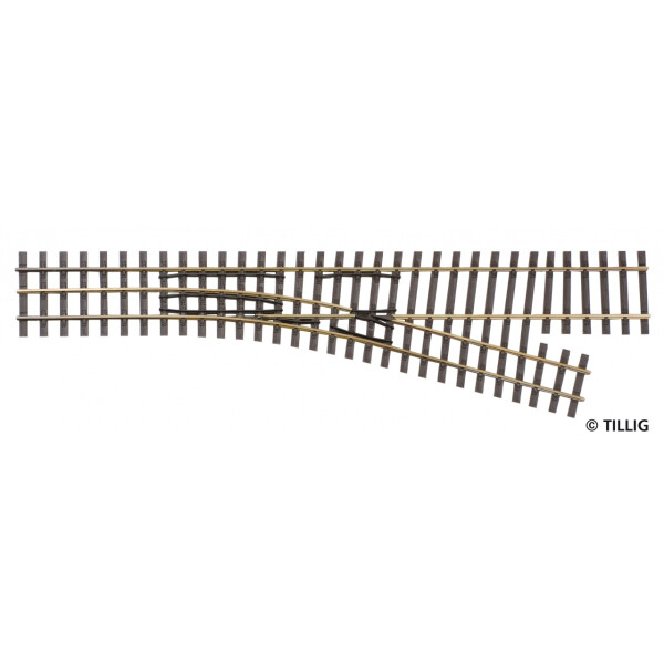 Tillig 85181 Abzweig H0-H0e, rechts, 15° - Länge 228 mm
