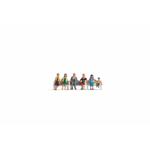 Noch 15533 Sitzende, 6 Figuren, H0