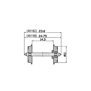 Roco 40198 NEM-H0-Normradsatz 2 Stk./Pkg., H0