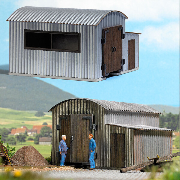 Busch 12382 Corrugated Metal Locomotive Shed, H0f