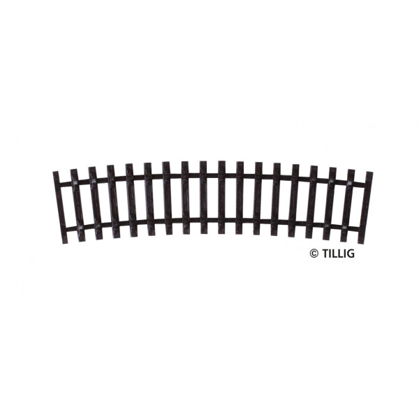Tillig 83007 Gebogenes Schwellenband R22 - 353 mm/15°, TT