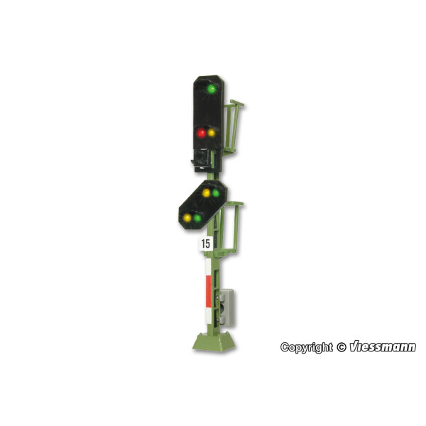 Viessmann 4915 Signal dentrée de gare avec signal avancé, TT