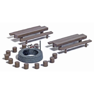 Busch 7781 Mini-Set: Waldgrillplatz, H0