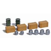 Busch 7784 Mini-Set: Holzkisten und Fässer, H0