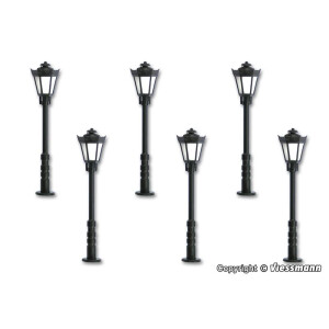 Viessmann 60706 Parklaterne, Set 5+1, LED warmweiß,...