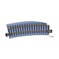 Tillig 83730 Gebogenes Pass-Stück links R353/15° (braun), TT