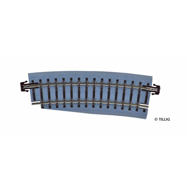 Tillig 83732 Gebogenes Pass-Stück links R310-353/15° (braun), TT