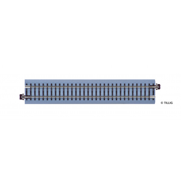 Tillig 83741 Gerades Anschlussgleis mit Entstörkondensator - Länge 166 mm (braun), TT