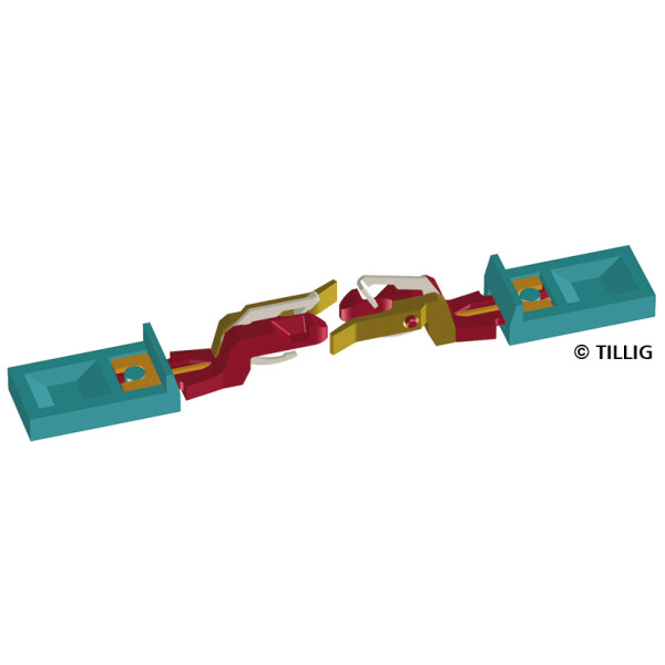 Tillig 08843 Kupplung,V 180-6achs., (2 Stck.), TT