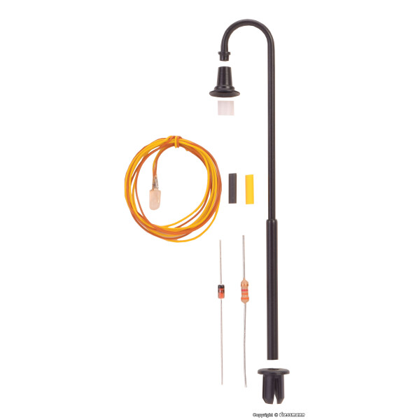 Viessmann 6724 Bausatz Bogenleuchte, LED weiß, 87 mm hoch, H0